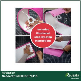 Kit pantalla lámpara DIY textil 15 cm