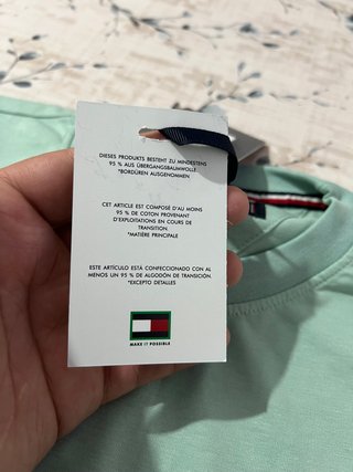 T-shirt Tommy Hilfiger Verde Menta Tamanho S