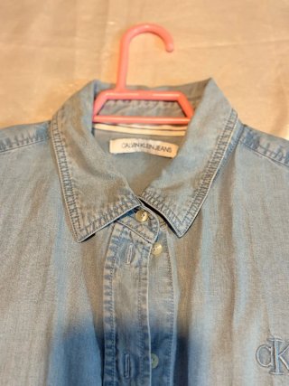 Camisa Vaquera CK Manga Corta Talla s