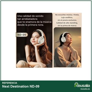 Next Destination Auriculares Bluetooth 5.3 Diadema