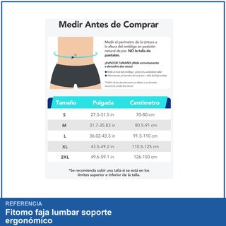 Fitomo faja lumbar soporte ergonómico