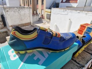 Zapatillas Ciclismo Luck Azul/Amarillo