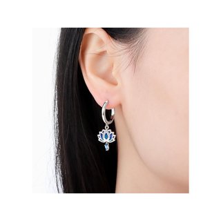 CYCUFF pendientes aro plata 925 circonitas