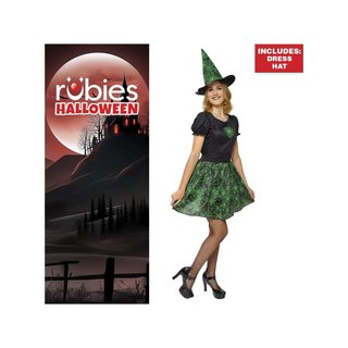 Rubies Spiderweb Neon disfraz bruja vestido