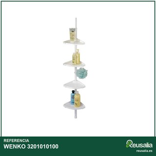WENKO rinconera ducha aluminio 4 repisas