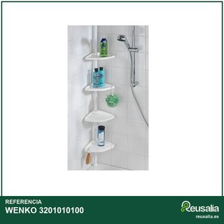 WENKO rinconera ducha aluminio 4 repisas
