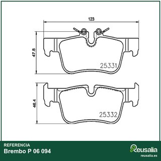 Brembo P 06 094 pastillas freno BMW MINI