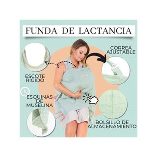 Delantal lactancia muselina transpirable ajustable