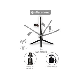 KSIX aro luz regulable sobremesa led