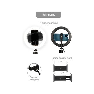 KSIX aro luz regulable sobremesa led