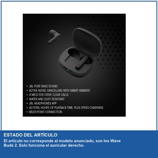 - JBL Wave Flex 2 auriculares inalámbricos