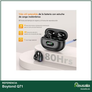 Auriculares Boytond conducción ósea bluetooth 36h