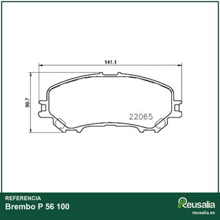 Brembo P 56 100 pastillas frenos avisador
