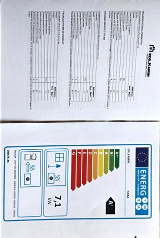 Estufa Pellets Edilkamin Nara Blanca Negra