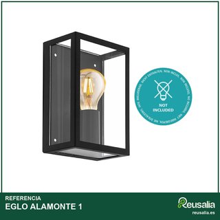 EGLO ALAMONTE 1 lámpara exterior pared acero negro