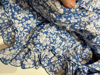 281. Vestido Flamenca Azul y Blanco