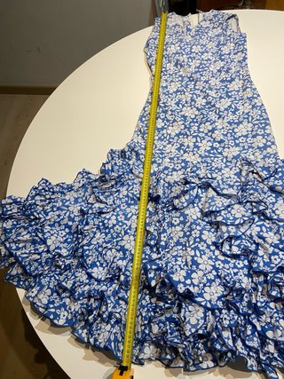 281. Vestido Flamenca Azul y Blanco