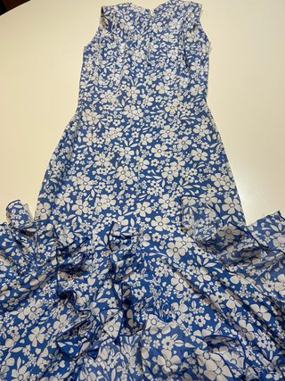 281. Vestido Flamenca Azul y Blanco