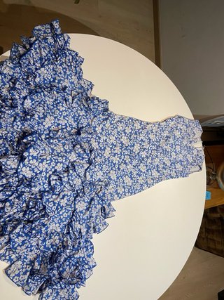 281. Vestido Flamenca Azul y Blanco
