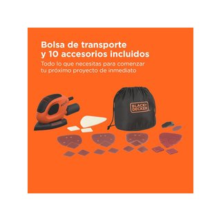 - BLACK+DECKER BEW230BCA-QS lijadora compacta