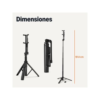 Amazon Basics palo selfie 91cm mando remoto