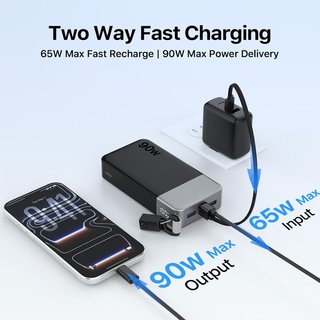 NOBIS PowerBank 20000mAh 90W 4 Ptos 2USB-C 2USB-A