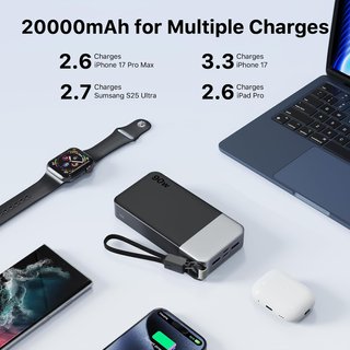 NOBIS PowerBank 20000mAh 90W 4 Ptos 2USB-C 2USB-A