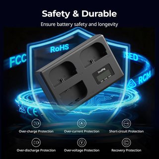 SMALLRIG Kit Baterías LP‑E6NH + Cargador Triple