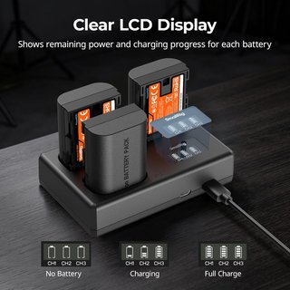 SMALLRIG Kit Baterías LP‑E6NH + Cargador Triple