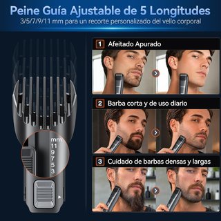 KENSEN Afeitadora Corporal Doble Cabezal Gris