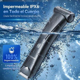 KENSEN Afeitadora Corporal Doble Cabezal Gris