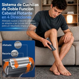 KENSEN Afeitadora Corporal Doble Cabezal Gris