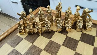 Scacchiera Don Chisciotte oro
