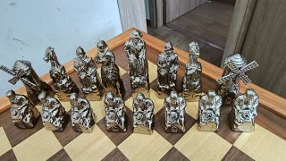 Scacchiera Don Chisciotte oro
