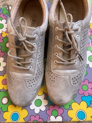 Zapatillas plateadas talla 38