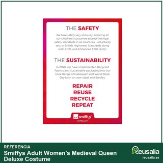 Smiffys disfraz medieval reina deluxe mujer