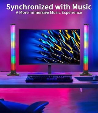 LEAZZLE Barra Luces LED Sincronización Música RGB