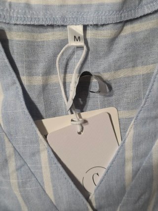 Camisa Rayas Azul y Blanca Talla M