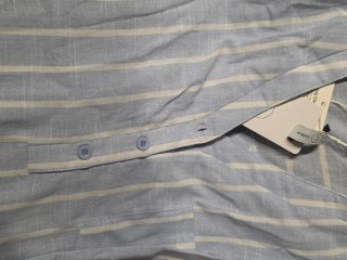Camisa Rayas Azul y Blanca Talla M