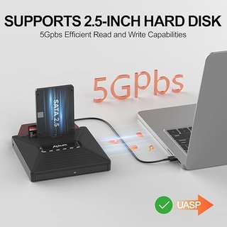 Alxum Lector DVD Externo PC USB-C SATA SD MicroSD