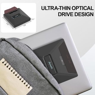 Alxum Lector DVD Externo PC USB-C SATA SD MicroSD
