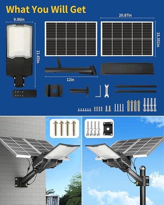 Gefolly Farola Solar Exterior 6500K Sensor IP68