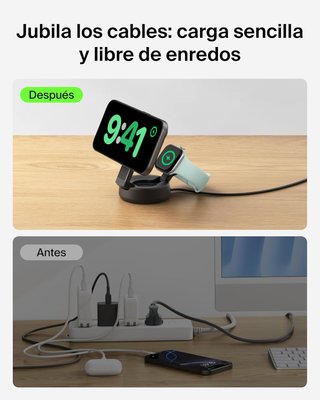 BELKIN UltraCharge 2en1 Qi2 25W MagSafe PD 45W