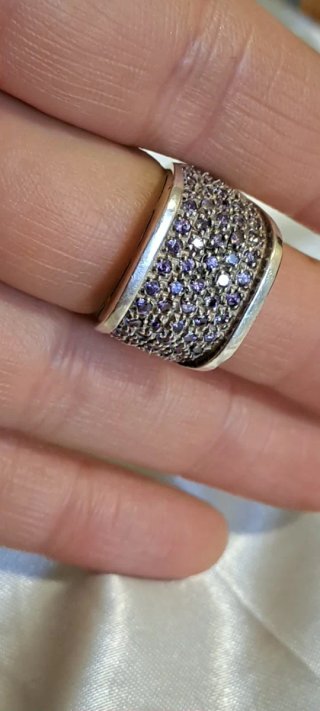 Anello Argento Quarzo Rosa Misura 18