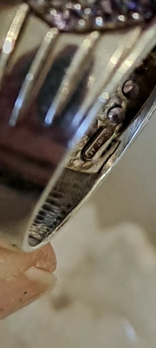Anello Argento Quarzo Rosa Misura 18