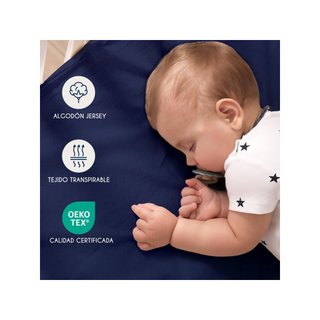 Dreamzie sábanas cuna algodón ajustables azul