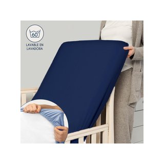 Dreamzie sábanas cuna algodón ajustables azul
