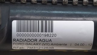 RADIADOR AGUA FORD GALAXY (VY) Ambiente