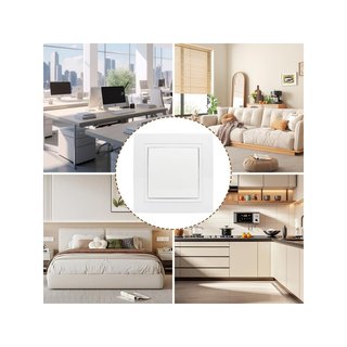 4 Interruptores empotrados blanco europeo 250V 10A