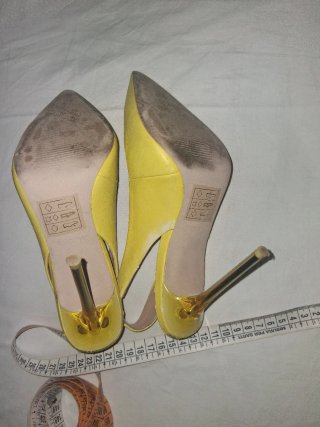 Scarpe donna ALDO tacco alto gialle
